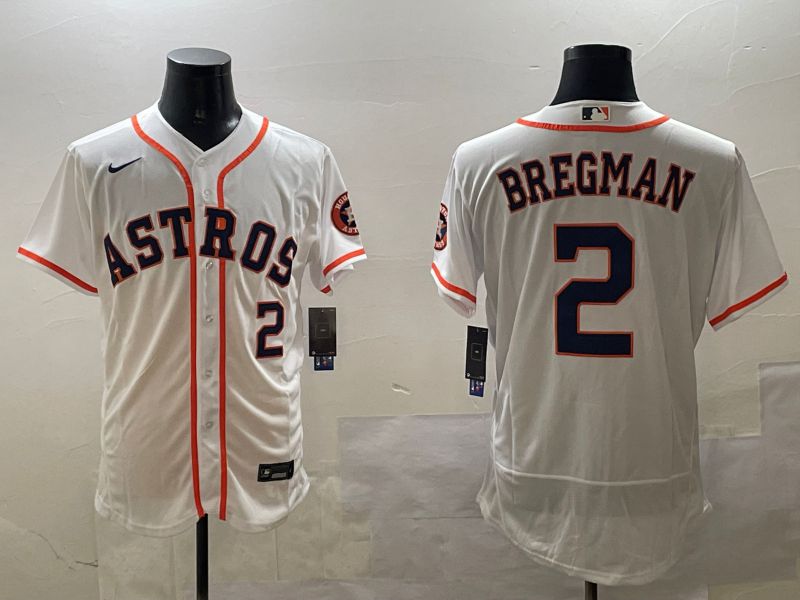Men Houston Astros 2 Bregman White Elite 2025 Nike MLB Jersey style 1